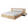 Кровать с прикроватными тумбами Helo 160 белый + дуб - 899488 – мініатюра 1