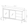 Комод c LED Lang 2D3S/150  дуб эвок / черный - 897627 – мініатюра 6