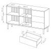 Комод c LED Lang 2D3S/150  дуб эвок / черный - 897627 – мініатюра 7