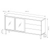 Комод c LED Lang 2D3S/180  дуб эвок / черный - 897626 – мініатюра 6