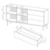 Комод c LED Lang 2D3S/180  дуб эвок / черный - 897626 – мініатюра 7