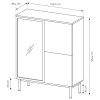 Вітрина низька з LED Lang 3D1W/100  дуб евок / чорний - 897628 – мініатюра 6