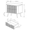 Тумба прикроватная Lante 2S  беж/золотые ножки - 898164 – 7