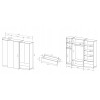 Шкаф Cube 4D2S/230  белый + дуб - 899495 – 3