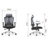 Крісло офісне-комп'ютерне ергономічне преміум HQOC-23A чорний - 895577 – мініатюра 5