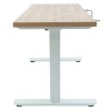Стол рабочий Low - High manual белый + дуб - 220125 – мініатюра 2
