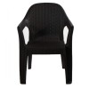 Стул пластиковый ротанг Мила черный - 896149 – мініатюра 1