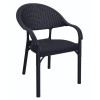 Пластиковий стілець з ротанга Софія чорний - 896146 – мініатюра 1