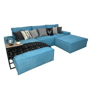 Раскладной угловой диван Fash с пуфом - 900771