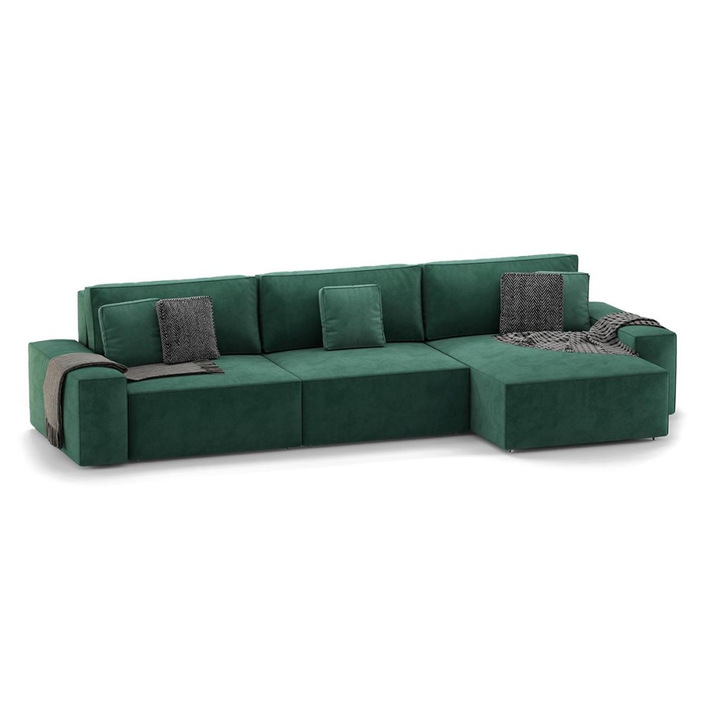 Розкладний кутовий диван Loft  Правий Vintage Velvet 01 Cream - 900759 – фото 13