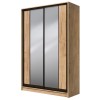 Шафа-купе E-line арт 898796 1300 мм 450 мм 2100 ШК 2.3 ДСП Дуб Крафт золотий Комбі 19: ДСП Дуб Золотий Крафт + дзеркало срібло C-200 Срібло - 898796 – мініатюра 1