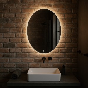 Зеркало овальное с сенсорной кнопкой - 895418