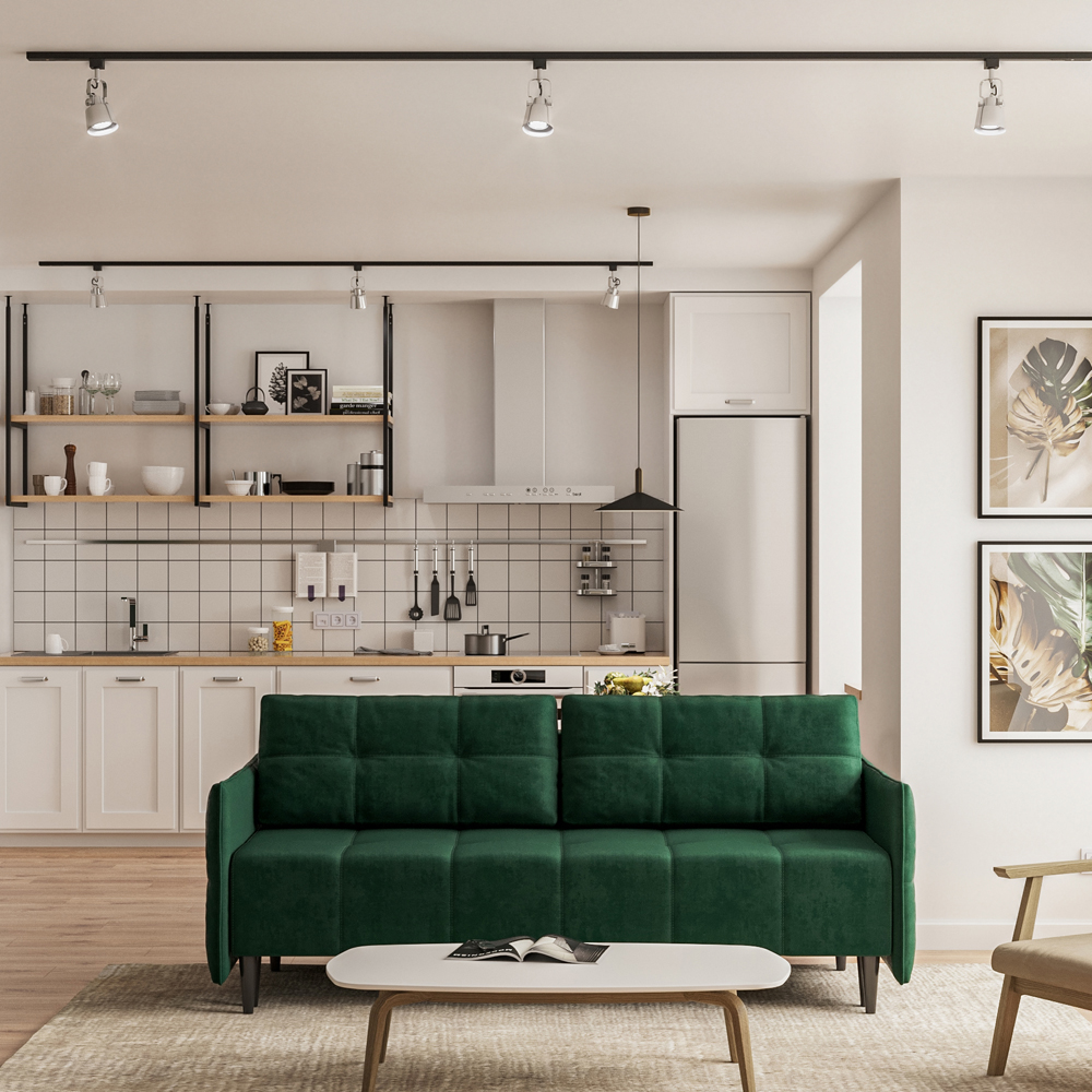 Прямой раскладной диван Оливер Enjoy 1 Beige - 700566 – фото 6 Прямой раскладной диван Оливер Enjoy 1 Beige - 700566 – фото 6