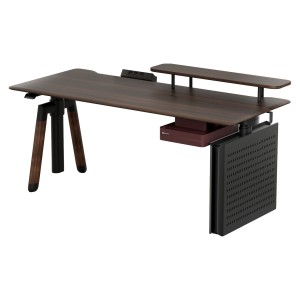 Компьютерный стол с электрорегулировкой высоты Sihoo D07 1.6m Walnut/Black