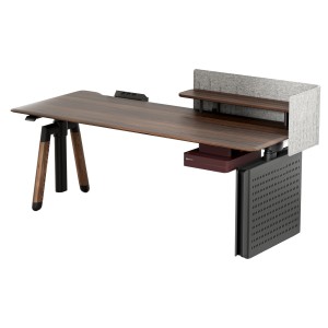 Компьютерный стол с электрорегулировкой высоты Sihoo D07 1.8m Walnut/Black