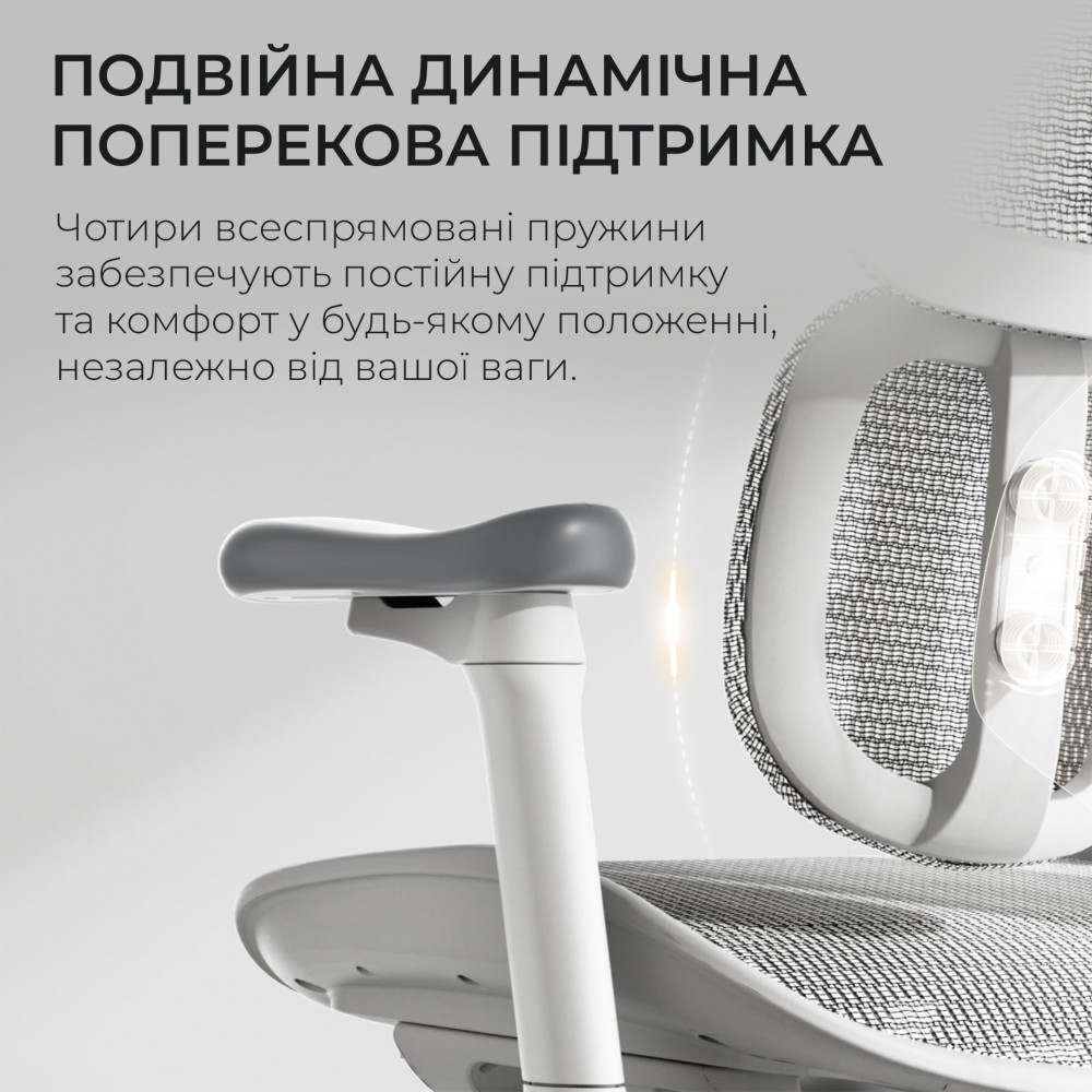 Кресло офисное Sihoo DORO S100 Mesh White белый - 895919 – фото 8 Кресло офисное Sihoo DORO S100 Mesh White белый - 895919 – фото 8