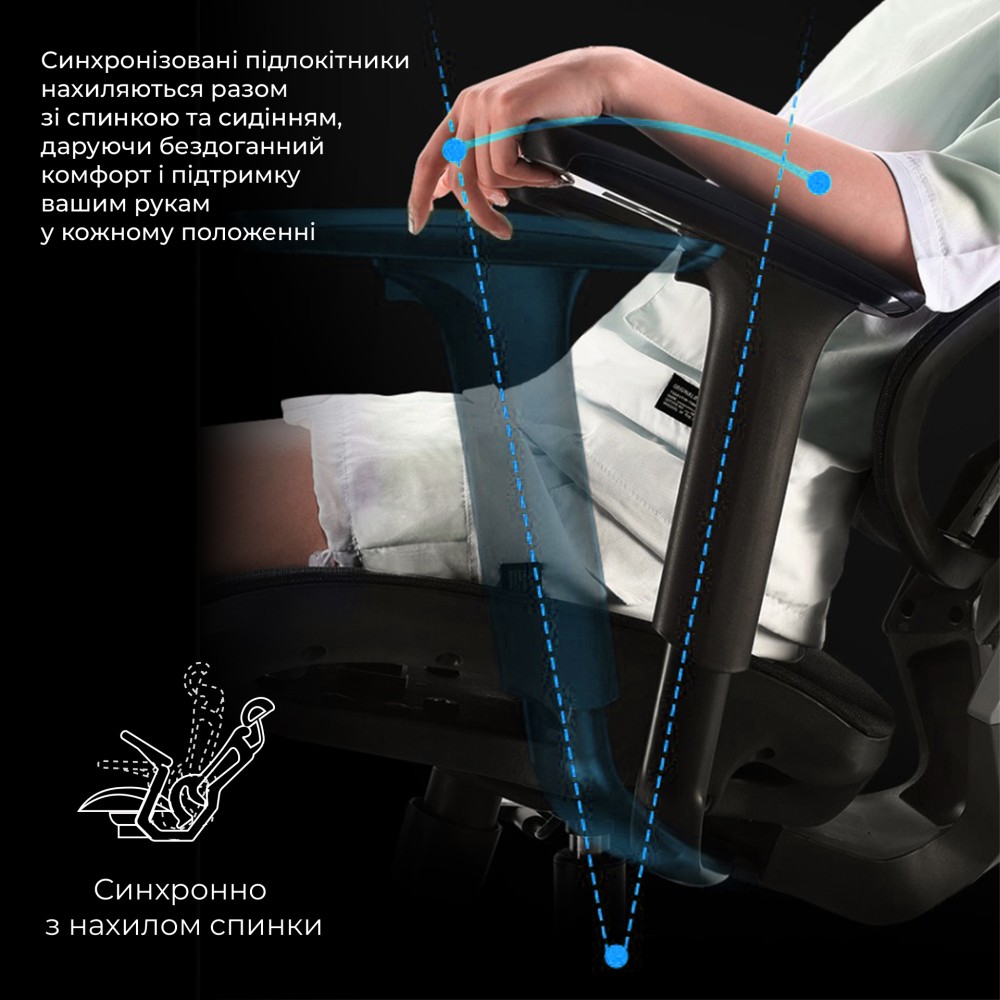 Кресло геймерское Sihoo X5C Mesh Black черный - 895914 – фото 10 Кресло геймерское Sihoo X5C Mesh Black черный - 895914 – фото 10