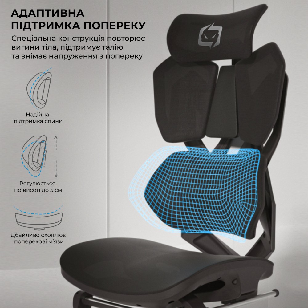 Кресло геймерское Sihoo X5C Mesh Black черный - 895914 – фото 7 Кресло геймерское Sihoo X5C Mesh Black черный - 895914 – фото 7