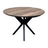 Аозкладний круглий стіл HPL NEO (Дуб галіфакс олово) чорний Ø90+33 см - 898834 – мініатюра 1
