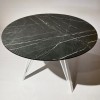 Круглый стол HPL Arrows (Черный Камень Пьетра Гриджиа) белый 800 мм - 898856 – мініатюра 2