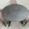Круглий стіл HPL Arrows (Граніт верчеллі антрацит) чорний 800 мм - 898855 – мініатюра 2