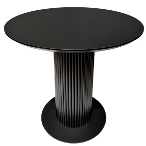 Круглий стіл HPL Циліндр з нагелів на пластині (Чорний) - 898858