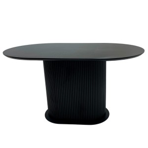 Овальний стіл HPL Овальна основа з нагелів на пластині (Чорний) - 898871