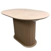 Розкладний овальний стіл HPL Овальна основа з нагелів на пластині (ARPA Mika 3327) 120+40х80 см бежевий - 898826 – мініатюра 1