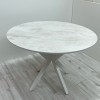 Раскладной круглый стол HPL дерево NEO (Хромикс белый)  белый Ø100+33 см - 900734 – 3