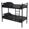 Ліжко двоярусне Лідс  чорний 80х190 Метал трубки - 701930 – мініатюра 1