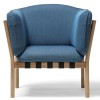 Дерев'яне крісло Dowel 363-392 з м'яким сидінням  синій - 898152 – 2