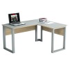 Офісний стіл лофт К-1 сірий / білий 16 мм. 1400х1200 - 895205 – мініатюра 1