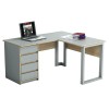 Офісний стіл лофт К-3 сірий / білий 16 мм. 1400х1200 лівий - 895203 – мініатюра 1