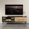 Тумба під телевізор з LED Lang 2D/180  дуб евок / чорний - 897624 – мініатюра 2