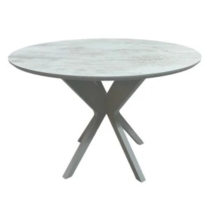 Круглий стіл HPL дерево NEO (Хромікс білий)