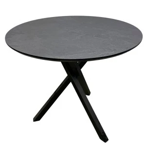 Круглий стіл HPL Основа Христовидна Exes (Сланець Юрський антрацит)