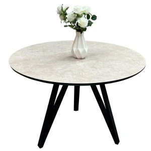 Круглый стол HPL Arrows (Керамика Тессина крем)