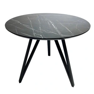 Круглий стіл HPL Arrows (Камінь П'єтра Гріджія чорний)
