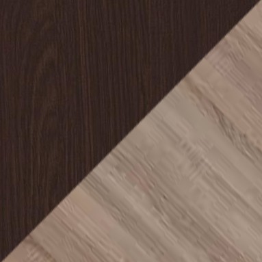 дуб винтаж оксид / венге ноги / белое стекло